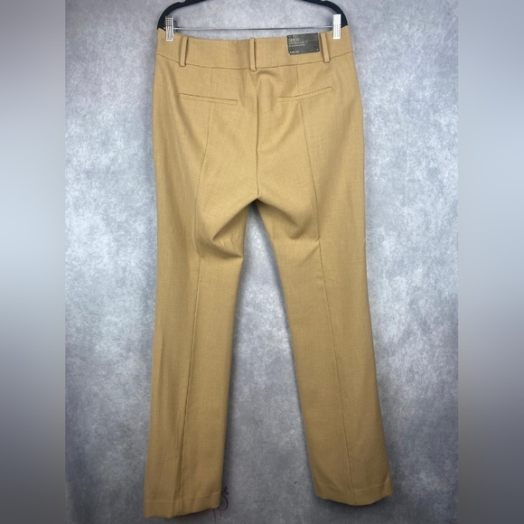 Ann Taylor Devin  camel trousers Slim Flare Women's office pants Size 12 - Picture 2 of 10